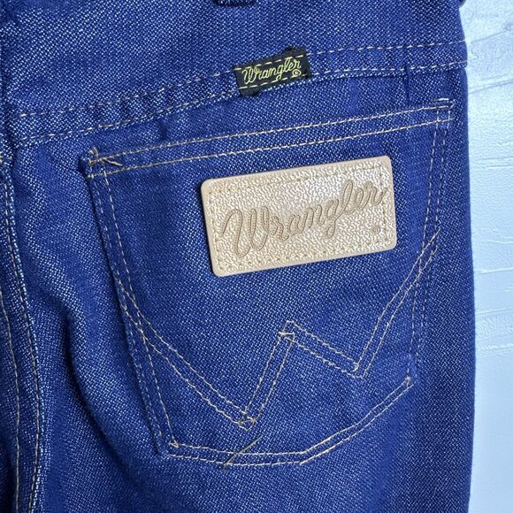 vintage wrangler boot flare jeans student size 27x34 deadstock 70s USA made - Picture 6 of 12